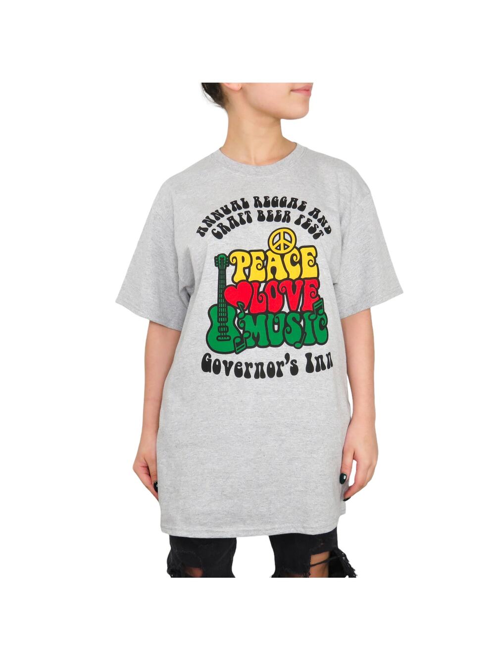 Port & Company Reggae & Craft Beer Festival Peace Love Music Concert Tee Medium